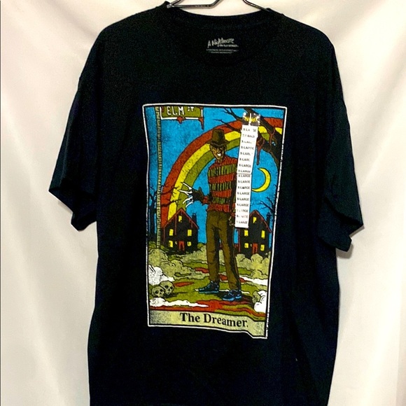 NWT Nightmare On Elm Street The Dreamer Black Graphic T-Shirt size XLT TALL - Picture 1 of 9